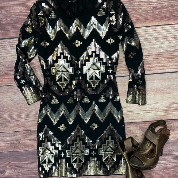 Express Long Sleeve Sequin Dress | Poshmark
